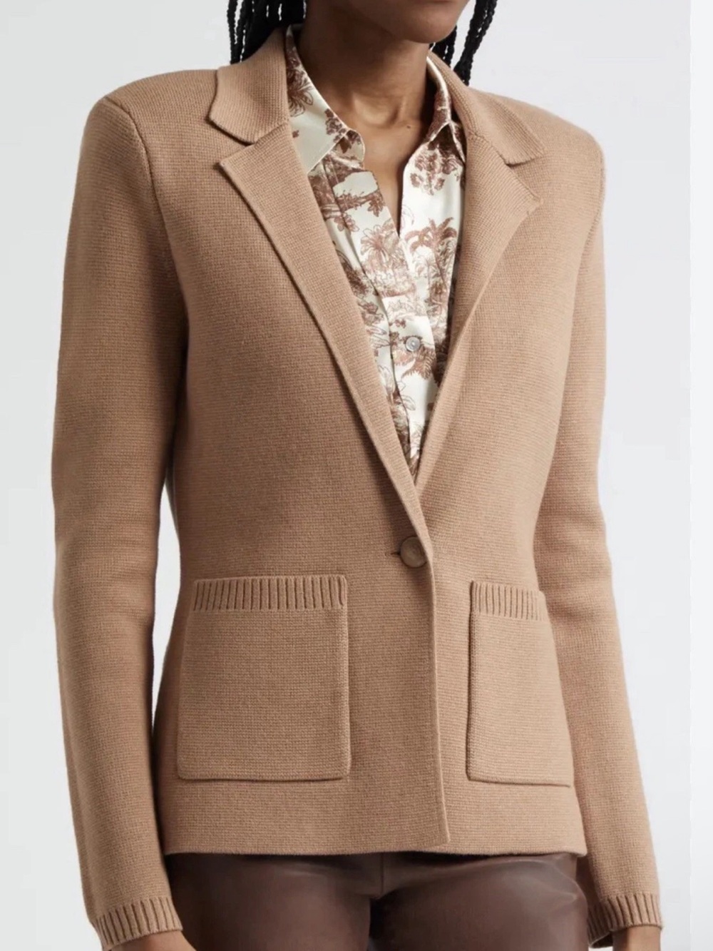 Lagence Lacey Knit Blazer Jacket Large
